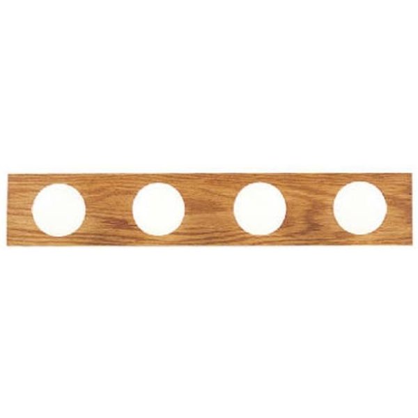 Westinghouse Westinghouse 66443 4 Light Bath Bar - Solid Oak With Polished Brass Finish 465104